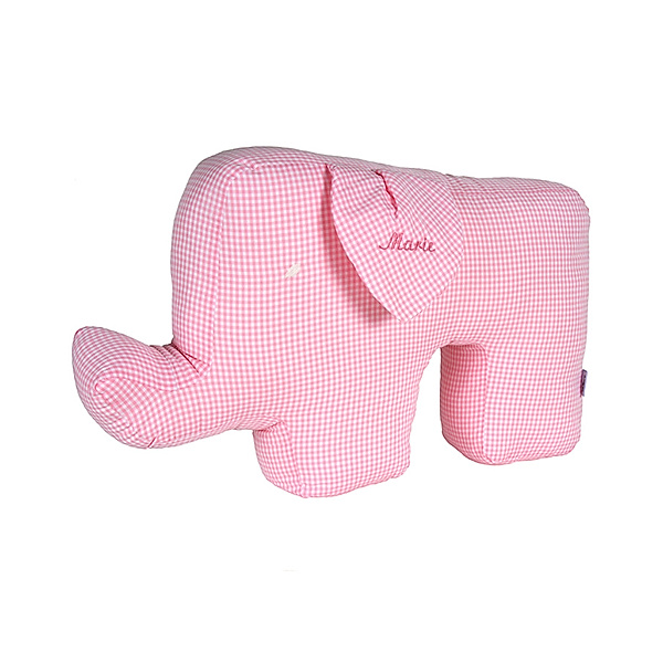 Lakaro Personalisiertes Elefantenkissen rosa (Farbe: grau)