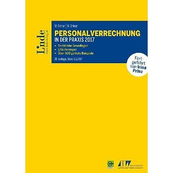 Personalverrechnung in der Praxis 2017 (f. Österreich), Irina Prinz