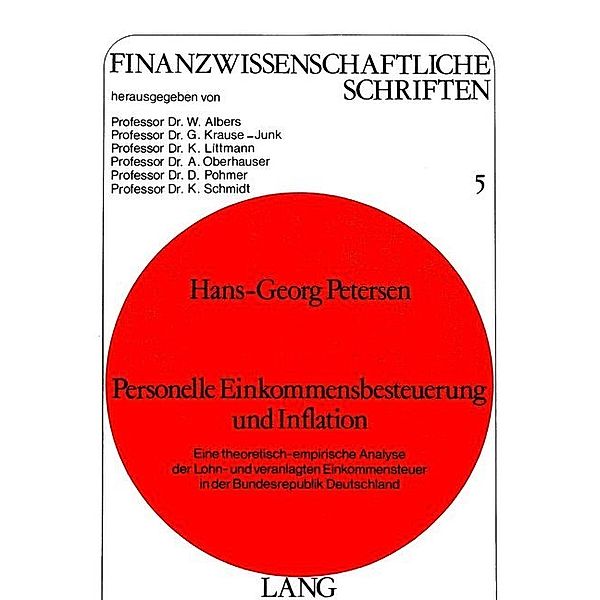 Personelle Einkommensbesteuerung und Inflation, Hans-Georg Petersen