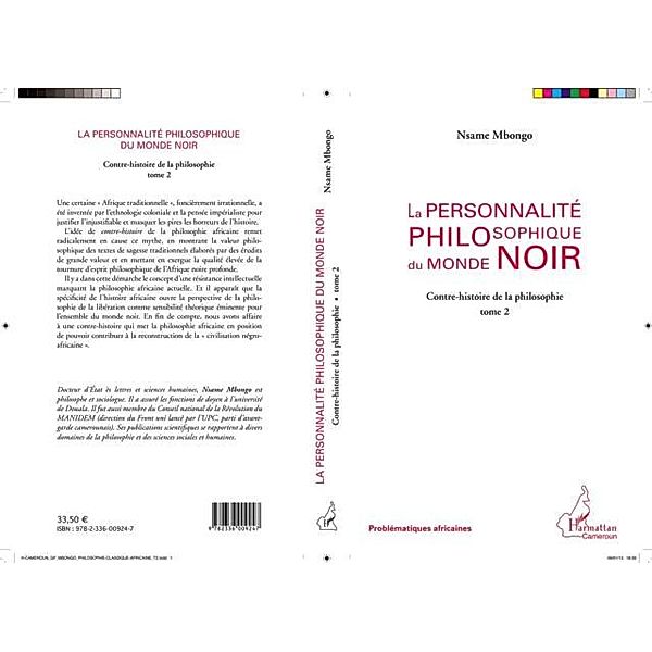 Personnalite philosophque du monde noir La / Hors-collection, Nsame Mbongo