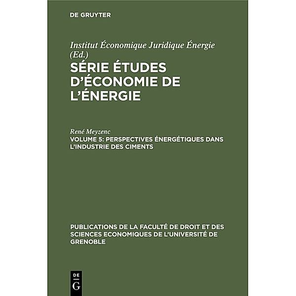 Perspectives énergétiques dans l'industrie des ciments, René Meyzenc