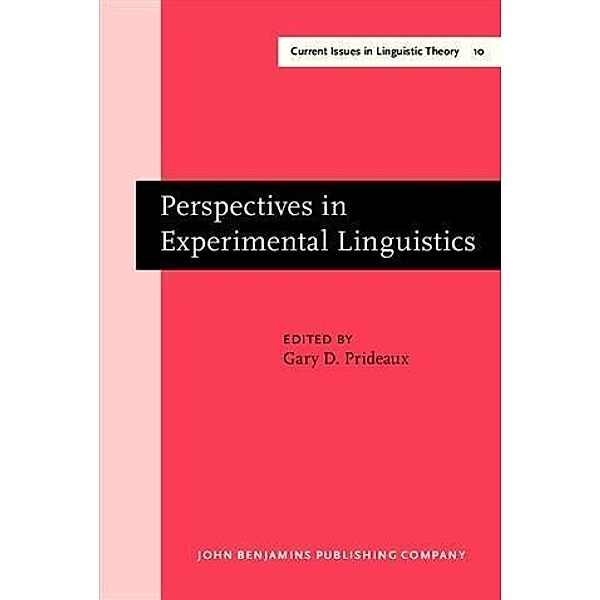 Perspectives in Experimental Linguistics