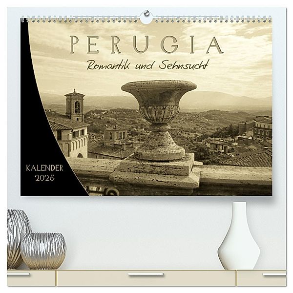Perugia. Romantik und Sehnsucht. (hochwertiger Premium Wandkalender 2025 DIN A2 quer), Kunstdruck in Hochglanz, Calvendo, Kateryna Yerokhina