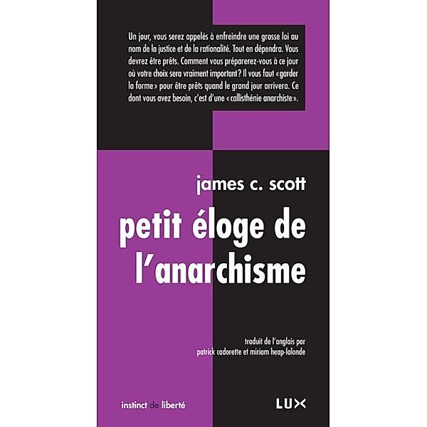 Petit eloge de l'anarchisme, James C. Scott