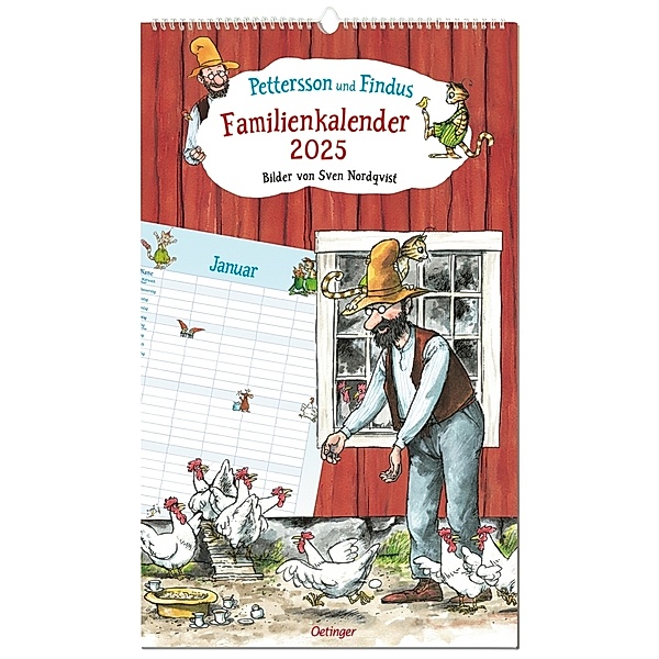Pettersson und Findus. Familienkalender 2025, Sven Nordqvist