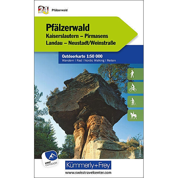 Pfälzerwald Nr. 24 Outdoorkarte Deutschland 1:50 000