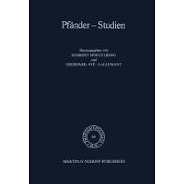 Pfänder-Studien / Phaenomenologica Bd.84