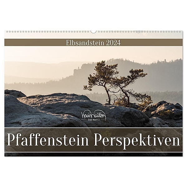 Pfaffenstein Perspektiven - Elbsandstein (Wandkalender 2024 DIN A2 quer), CALVENDO Monatskalender, Kevin Walther