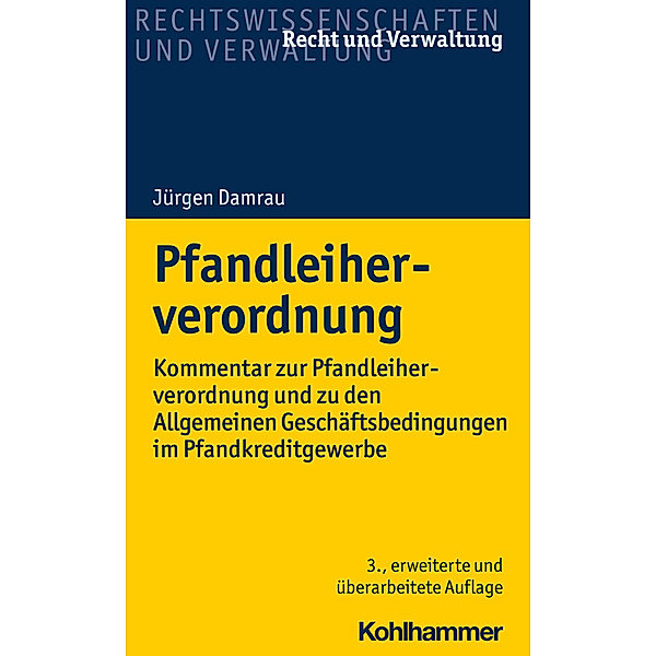 Pfandleiherverordnung (PfandlV), Kommentar, Jürgen Damrau