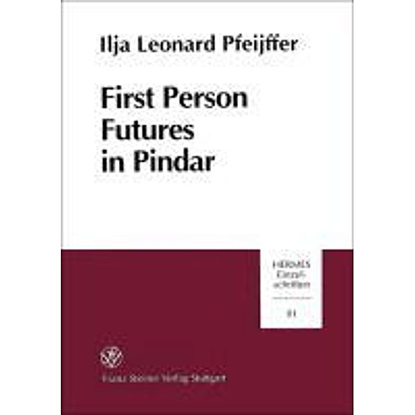 Pfeijffer, I: First Person Futures in Pindar, Ilja Leonard Pfeijffer