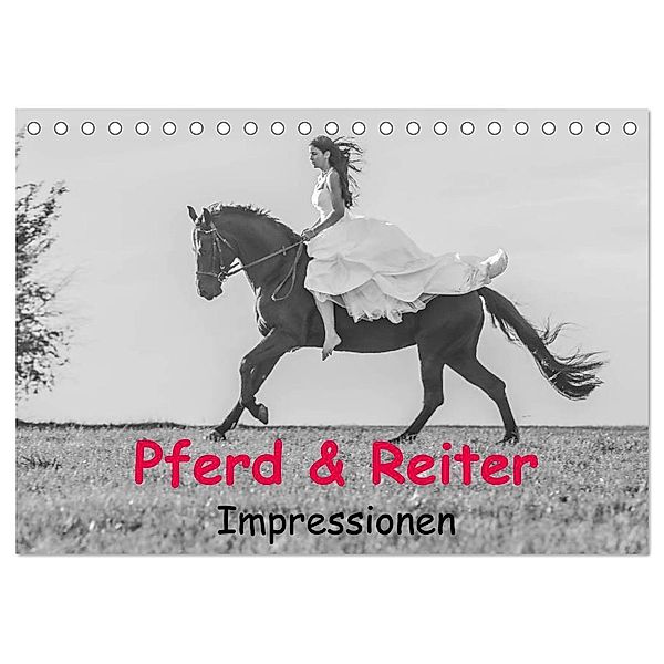 Pferd & Reiter - Impressionen (Tischkalender 2024 DIN A5 quer), CALVENDO Monatskalender, Yvonne Obermüller Fotografie