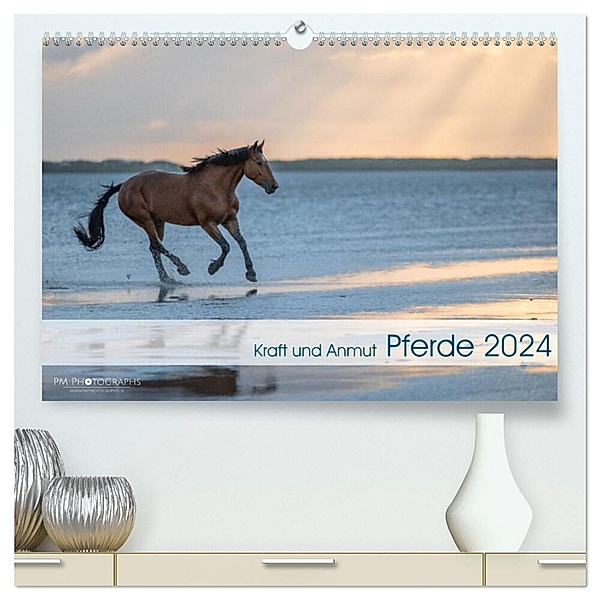 Pferde 2024 Kraft und Anmut (hochwertiger Premium Wandkalender 2024 DIN A2 quer), Kunstdruck in Hochglanz, Paula Müller