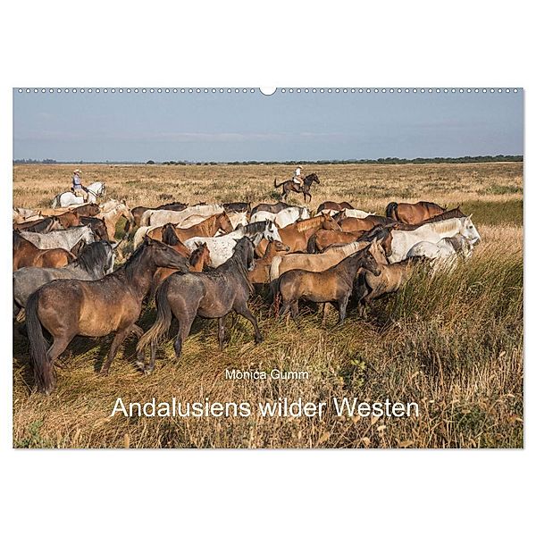 Pferde - Andalusiens wilder Westen (Wandkalender 2024 DIN A2 quer), CALVENDO Monatskalender, Monica Gumm