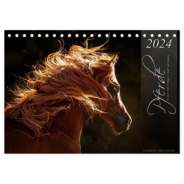 Pferde - Anmut und Stärke gepaart mit Magie (Tischkalender 2024 DIN A5 quer), CALVENDO Monatskalender, Sabrina Mischnik