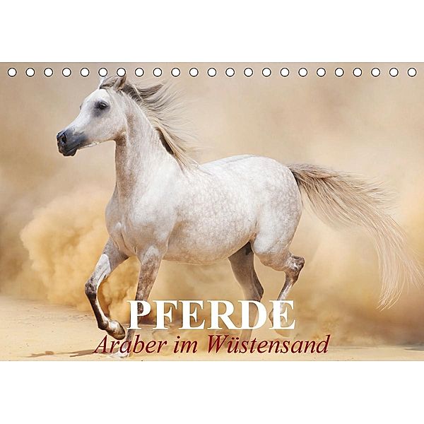 Pferde - Araber im Wüstensand (Tischkalender 2021 DIN A5 quer), Elisabeth Stanzer