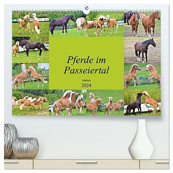 Pferde im Passeiertal (hochwertiger Premium Wandkalender 2024 DIN A2 quer), Kunstdruck in Hochglanz, Markus Pixner