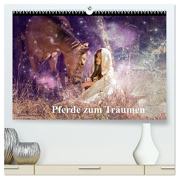 Pferde zum Träumen (hochwertiger Premium Wandkalender 2025 DIN A2 quer), Kunstdruck in Hochglanz, Calvendo, Studio FotoDreams.DE