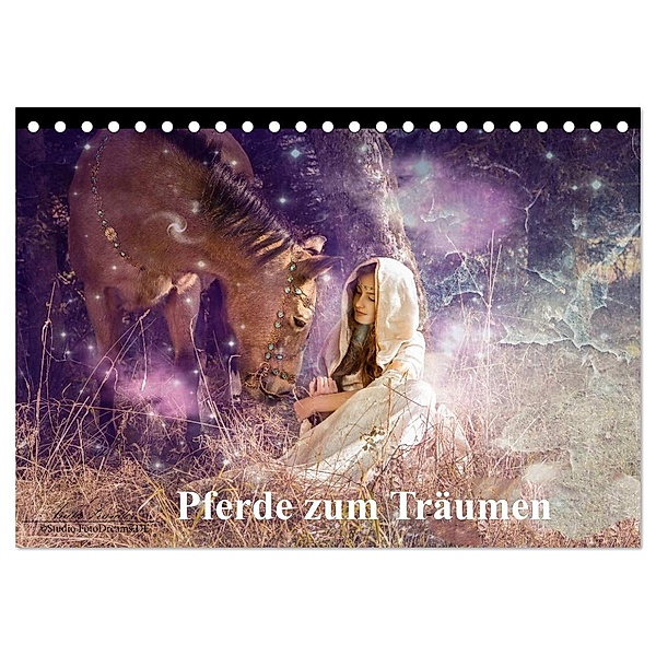 Pferde zum Träumen (Tischkalender 2024 DIN A5 quer), CALVENDO Monatskalender, Studio FotoDreams.DE