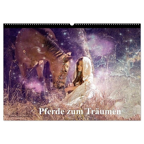 Pferde zum Träumen (Wandkalender 2024 DIN A2 quer), CALVENDO Monatskalender, Studio FotoDreams.DE