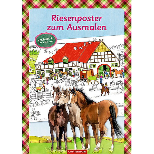 Pferdefreunde: Riesenposter zum Ausmalen