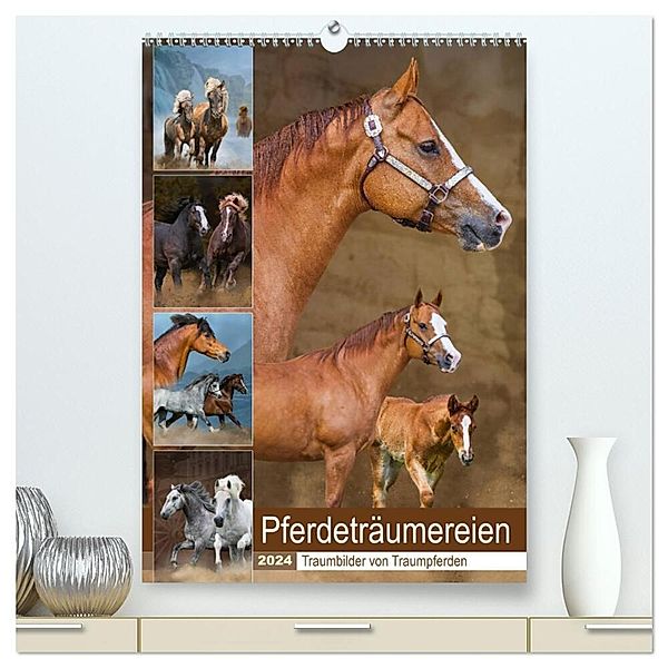 Pferdeträumereien - Traumbilder von Traumpferden (hochwertiger Premium Wandkalender 2024 DIN A2 hoch), Kunstdruck in Hochglanz, Sigrid Starick