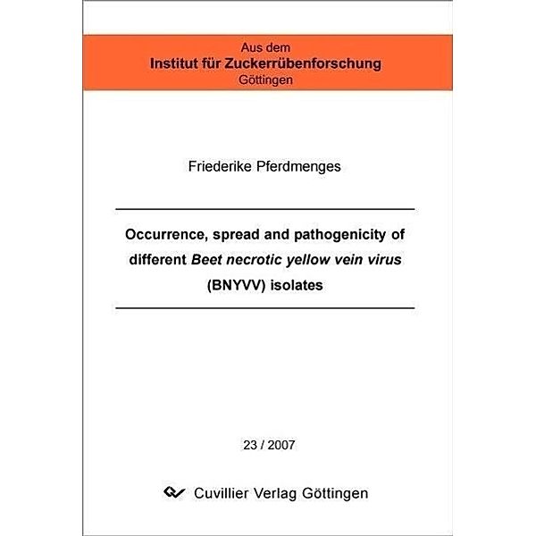 Pferdmenges, F: Occurrence, spread and pathogenicity, Friederike Pferdmenges