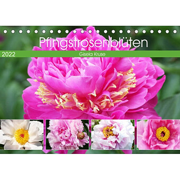 Pfingstrosenblüten (Tischkalender 2022 DIN A5 quer), Gisela Kruse