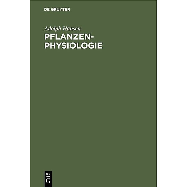 Pflanzen-Physiologie, Adolph Hansen