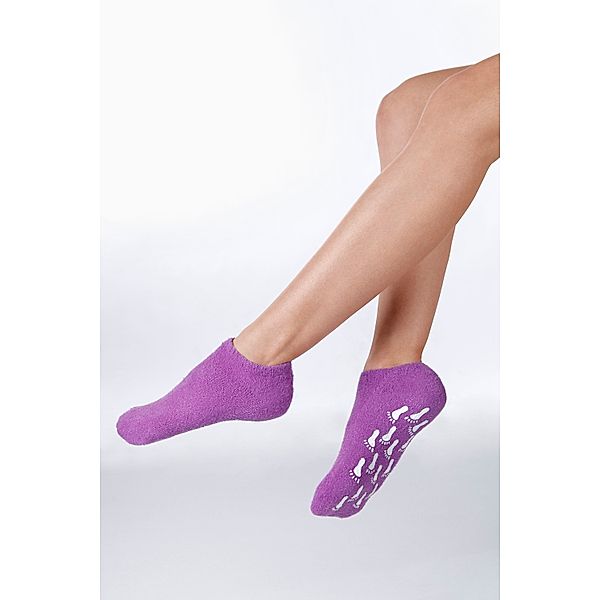 Pflege-Socken Lavendel mit Anti-Rutsch-Noppen, Universalgröße