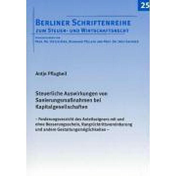 Pflugbeil, A: Steuerliche Auswirkungen von Sanierungsmassnah, Antje Pflugbeil