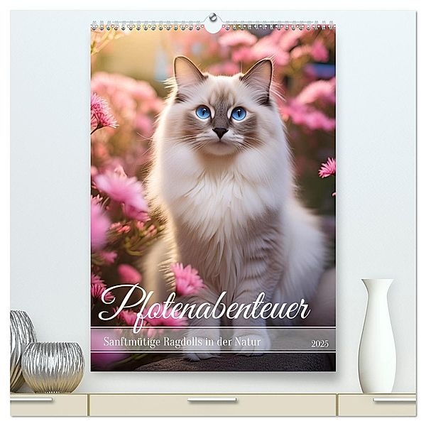 Pfotenabenteuer - Ragdolls in der Natur (hochwertiger Premium Wandkalender 2025 DIN A2 hoch), Kunstdruck in Hochglanz, Calvendo, Fotodesign Verena Scholze