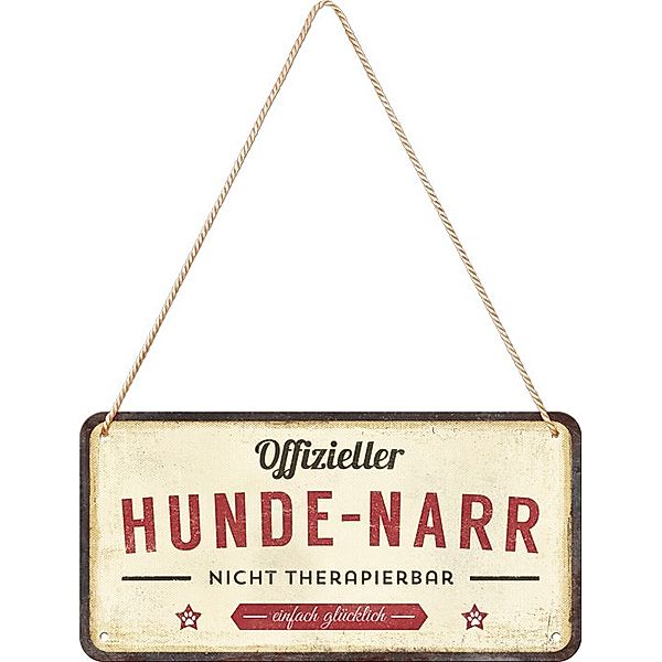 Pfotenschild HundeNarr, 10 x 20 cm