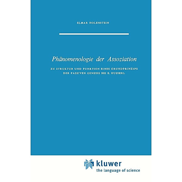 Phänomenologie der Assoziation, E. Holenstein