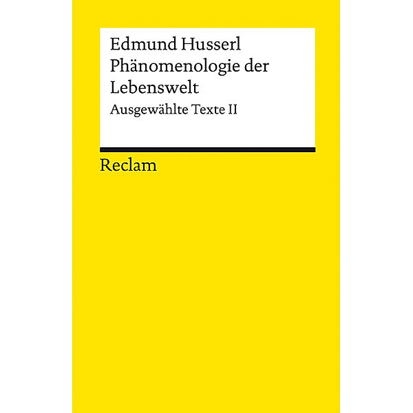 Phänomenologie der Lebenswelt, Edmund Husserl