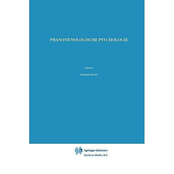 Phänomenologische Psychologie, Edmund Husserl, W. Biemel