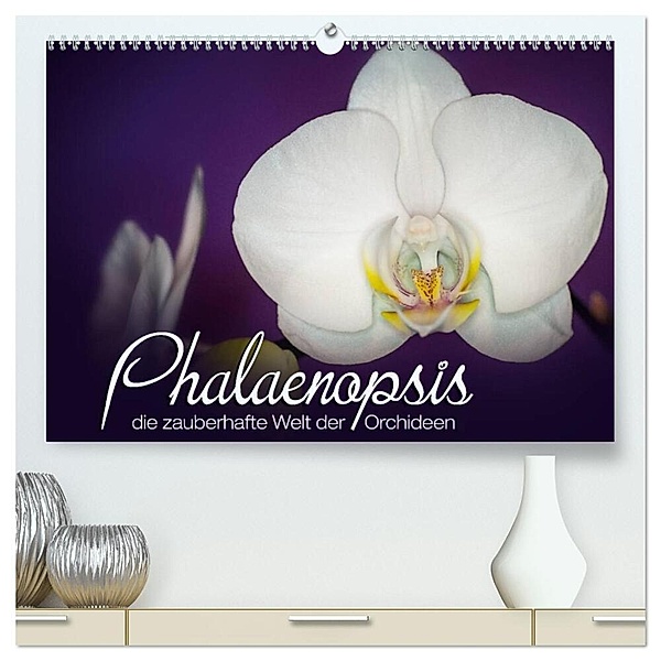Phalaenopsis - die zauberhafte Welt der Orchideen (hochwertiger Premium Wandkalender 2024 DIN A2 quer), Kunstdruck in Hochglanz, Deborah Strehl