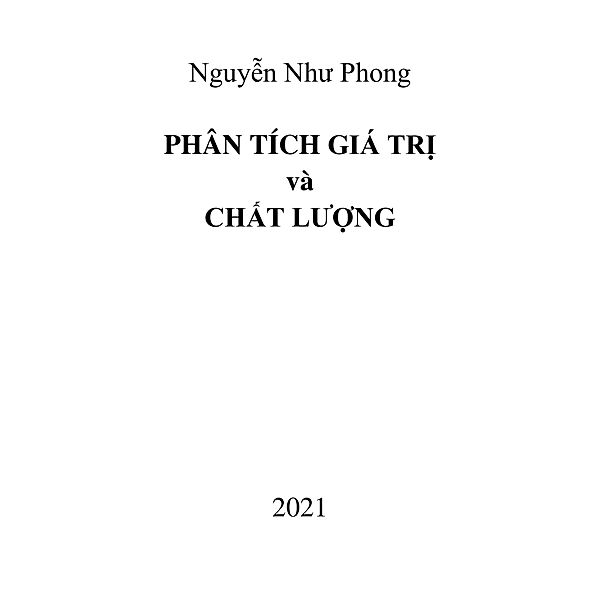Phân tích giá tr¿ và ch¿t lu¿ng, Phong Nguy¿n Nhu