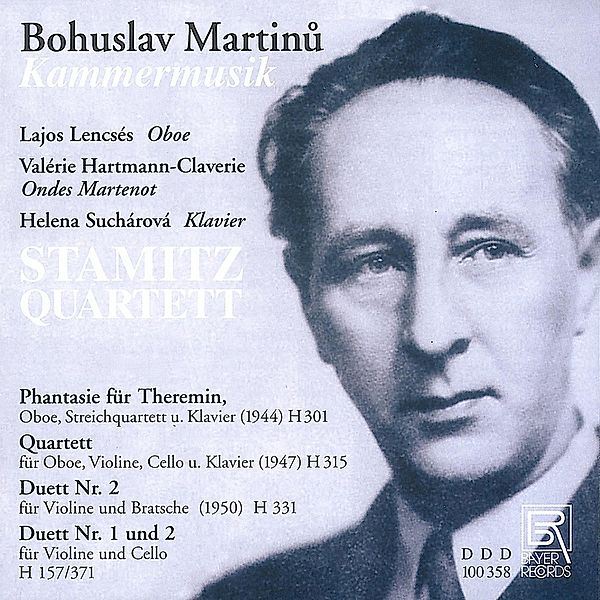 Phantasie H 301/Quartett Für Oboe,Violi, Stamitz Quartett, Lencses, Hartmann-Claver