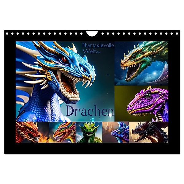 Phantasievolle Welt der Drachen (Wandkalender 2024 DIN A4 quer), CALVENDO Monatskalender, Doris Krüger