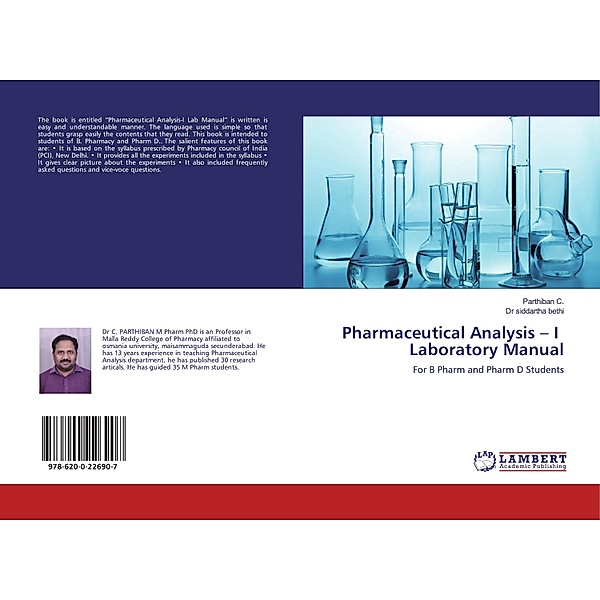 Pharmaceutical Analysis - I Laboratory Manual, Parthiban C., Siddartha Bethi