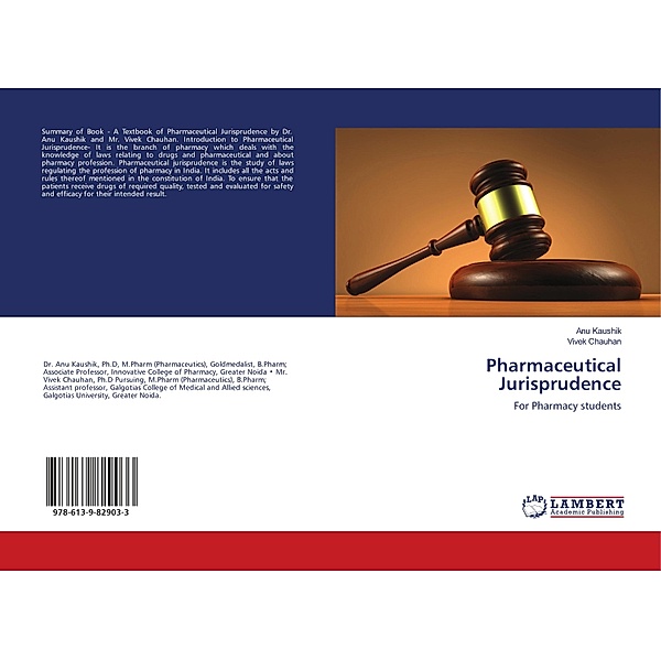 Pharmaceutical Jurisprudence, Anu Kaushik, Vivek Chauhan