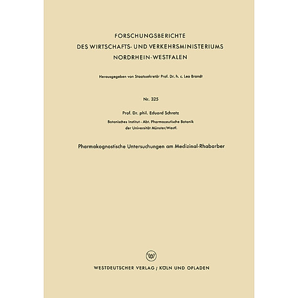 Pharmakognostische Untersuchungen am Medizinal-Rhabarber, Eduard Schratz