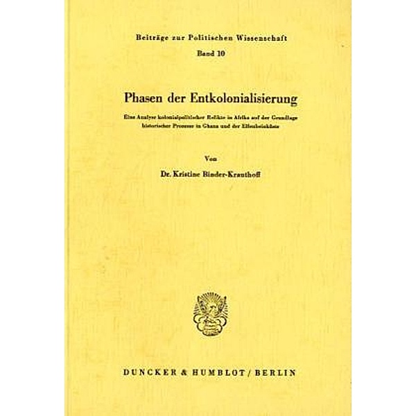 Phasen der Entkolonialisierung., Kristine Binder-Krauthoff
