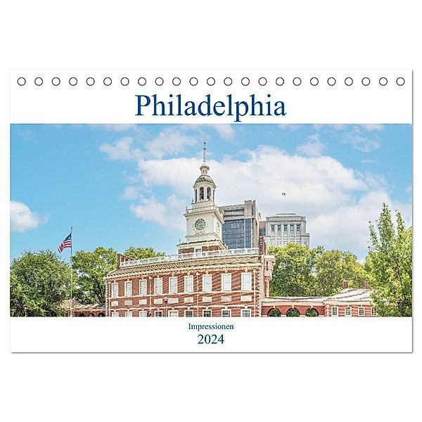 Philadelphia - Impressionen (Tischkalender 2024 DIN A5 quer), CALVENDO Monatskalender, pixs:sell