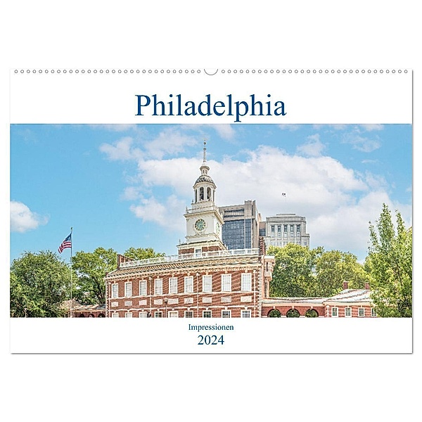 Philadelphia - Impressionen (Wandkalender 2024 DIN A2 quer), CALVENDO Monatskalender, pixs:sell