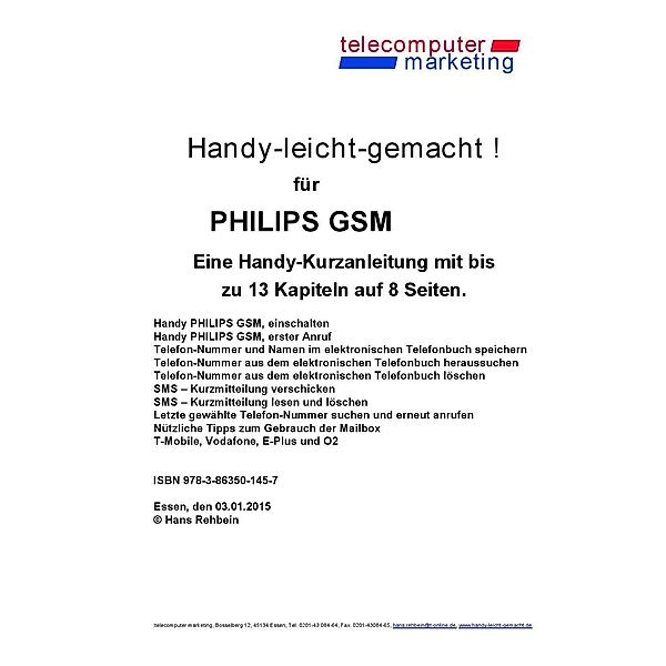 Philips GSM-leicht-gemacht, Hans Rehbein