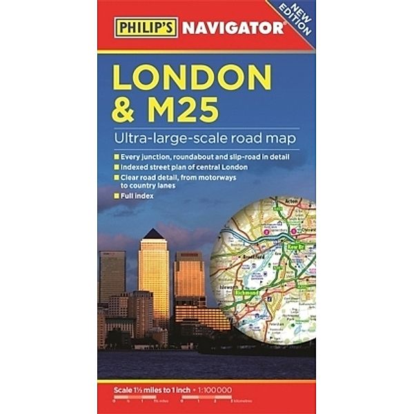 Philip's London and M25 Navigator Road Map, Philip's Maps
