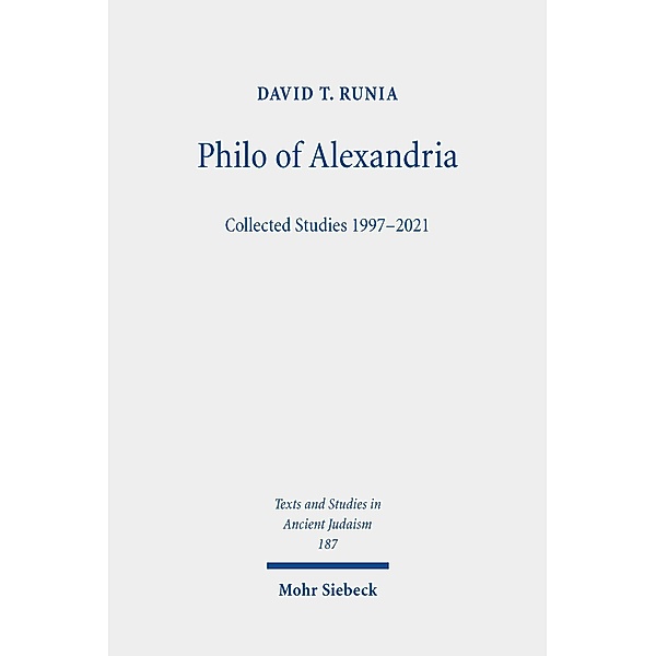 Philo of Alexandria, David T. Runia