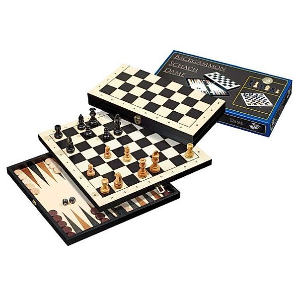 Philos Philos Reise-Schach-Backgammon-Dame-Set