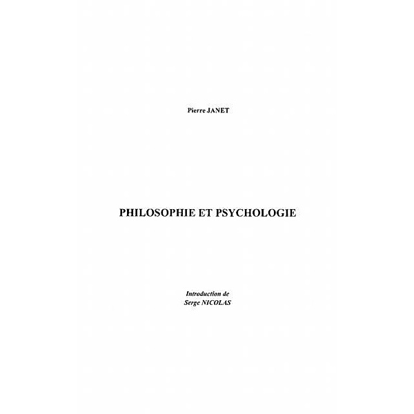 Philosophie et psychologie / Hors-collection, Perrier Gerard